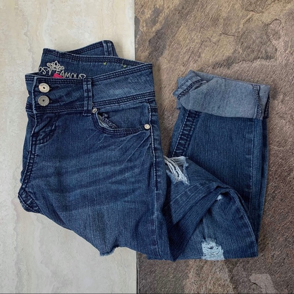 Almost Famous Denim - Almost Famous distressed jeans size 3 GUC